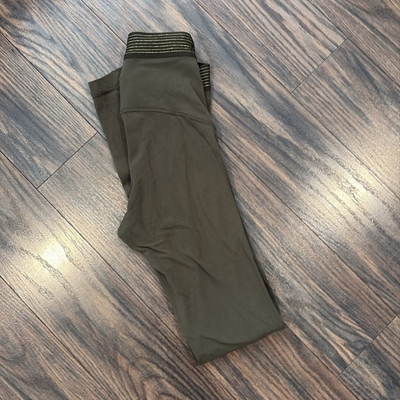 Olive Green Women's Leggings by Lululemon (size 2) - Picture 5 of 5
